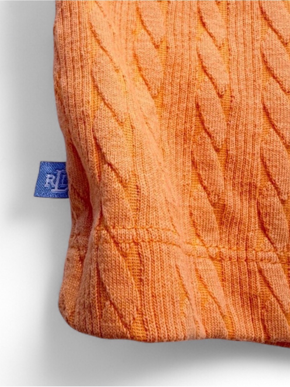 LAUREN RALPH LAUREN Womens Cable Knit Square Neck Tank Sleeveless Top Size L - Picture 7 of 8